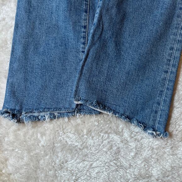 SLVRLAKE | Medium Wash Mid Rise Kick Flare Scarlett Style Jeans | Women's Sz 30 - Picture 5 of 10